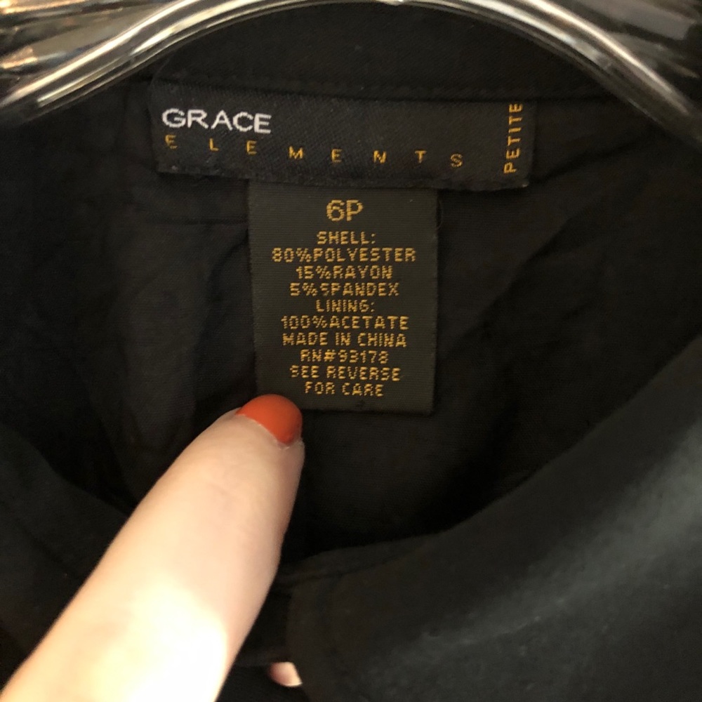 Grace Elements Petite Vintage 90s Black Jacket - Picture 7 of 8